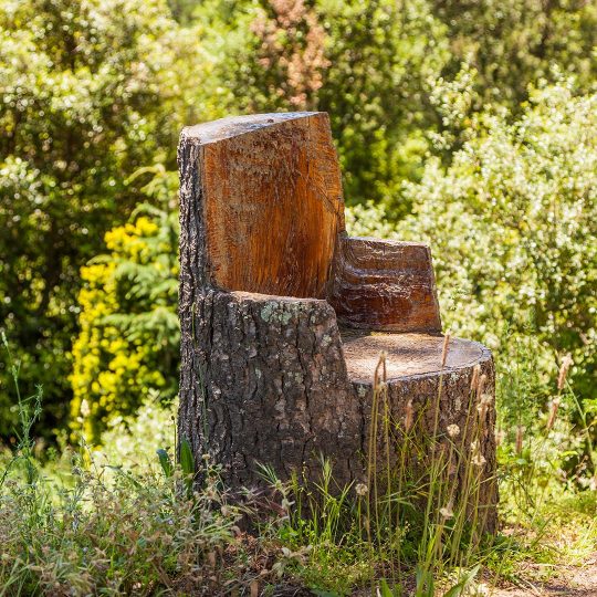 Tree stump chair